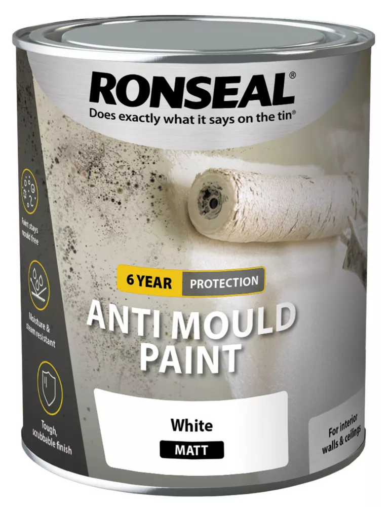 Ronseal Anti Mould Paint Matt White 2.5Ltr 1 Ronseal Anti Mould Paint Matt White 2.5Ltr