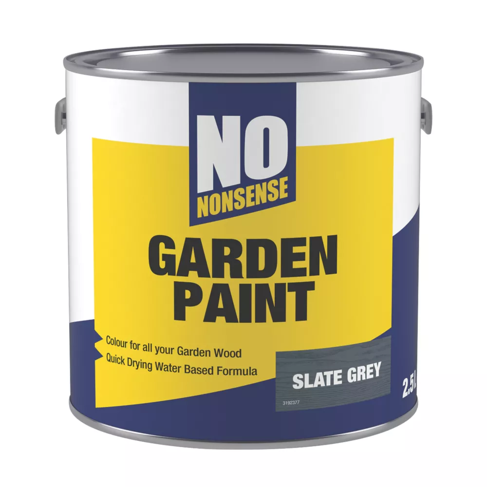 No Nonsense Garden Colour Wood Paint Semi-Matt Slate Grey 2.5Ltr 1 No Nonsense Garden Colour Wood Paint Semi-Matt Slate Grey 2.5Ltr