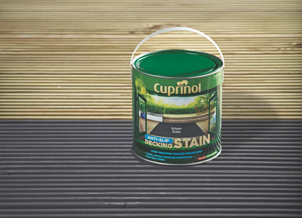 Cuprinol Anti-Slip Decking Stain Urban Slate 2.5Ltr 2 Cuprinol Anti-Slip Decking Stain Urban Slate 2.5Ltr - Image 2