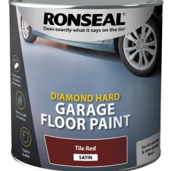 Ronseal Diamond Hard Garage Floor Paint Tile Red 2.5Ltr