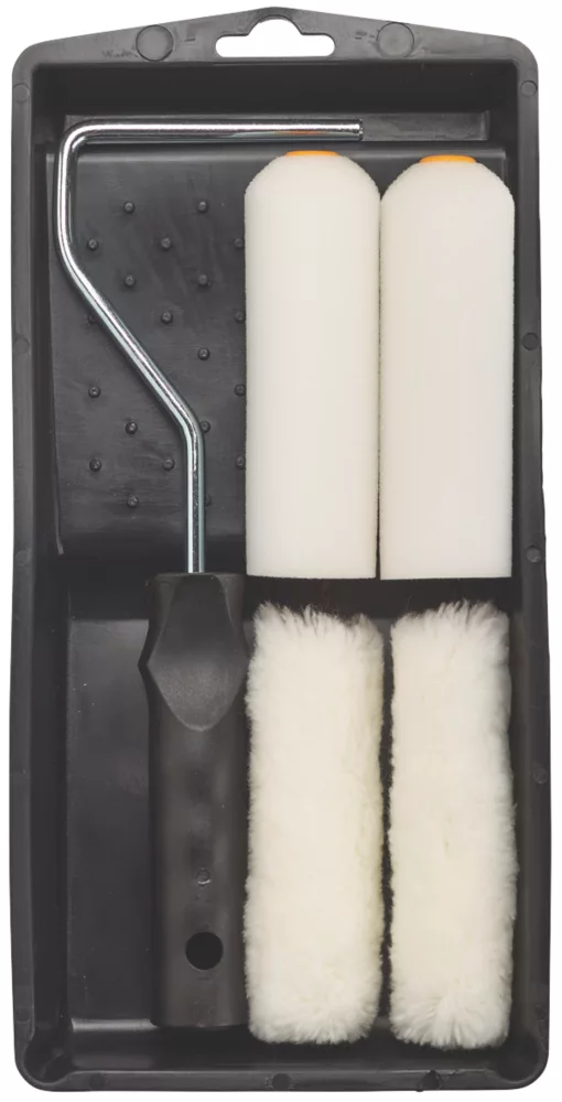 No Nonsense 4" Mini Roller & Tray Set 6 Pieces 1 No Nonsense 4" Mini Roller & Tray Set 6 Pieces