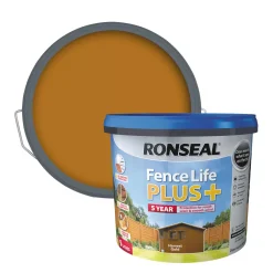 Alternative view of Ronseal Fence Life Plus Shed & Fence Treatment Harvest Gold 9Ltr
