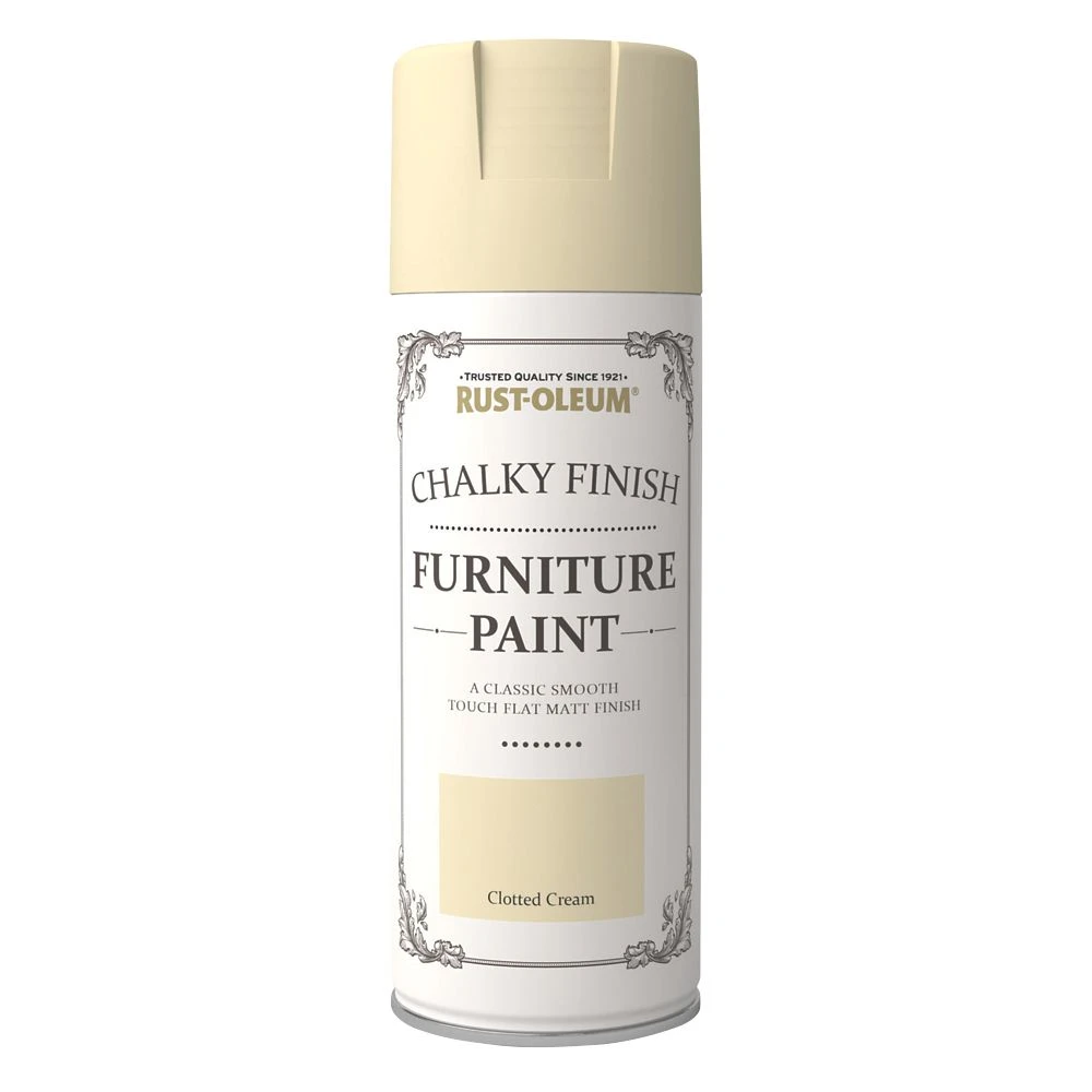 Rust-oleum Universal Furniture Spray Paint Chalky Clotted Cream 400ml 1 Rust-oleum Universal Furniture Spray Paint Chalky Clotted Cream 400ml