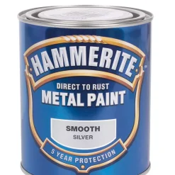 Hammerite Smooth Smooth Metal Paint Silver 750ml