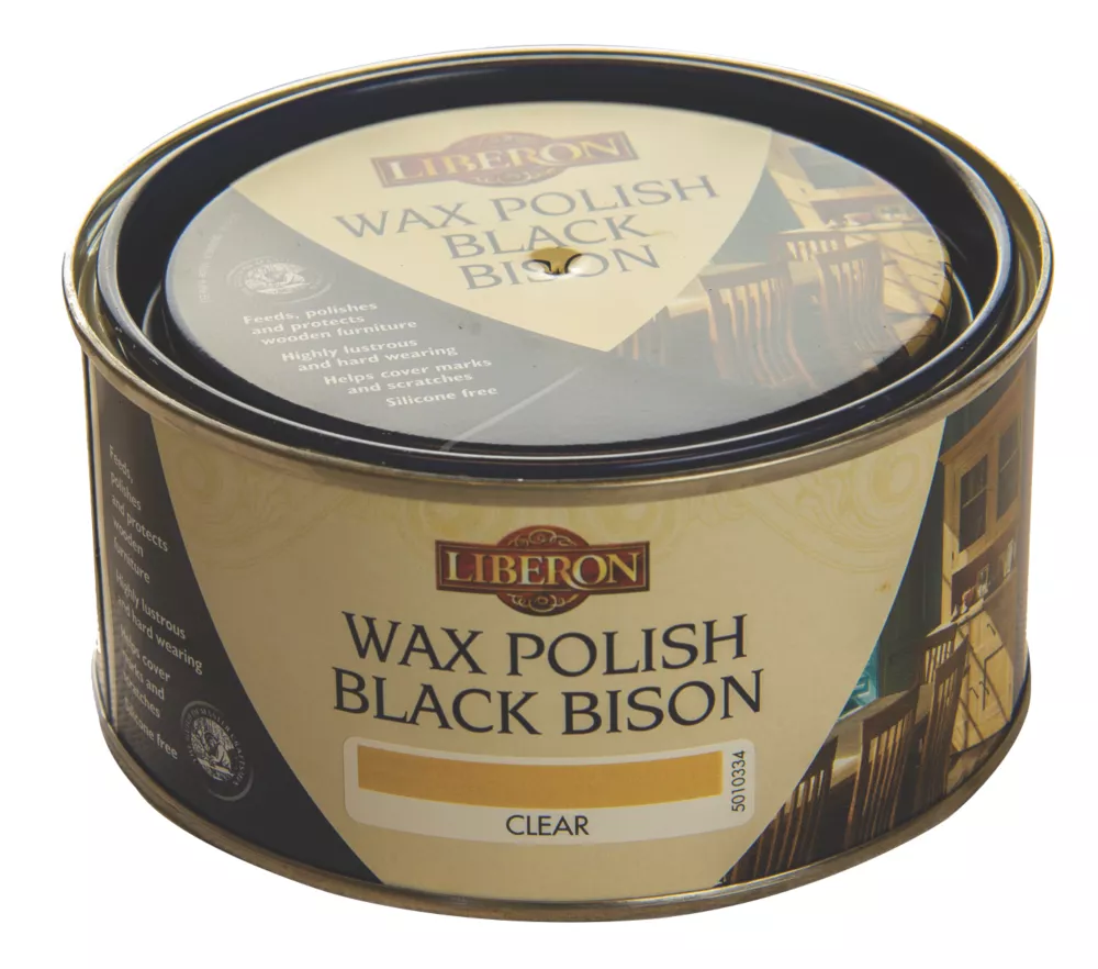Liberon Black Bison Paste Wax Satin To Gloss Clear 500ml 1 Liberon Black Bison Paste Wax Satin To Gloss Clear 500ml