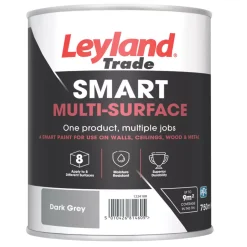Leyland Trade Smart Eggshell Dark Grey Emulsion Multi-Surface Paint 750ml