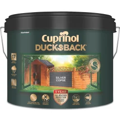 Cuprinol 5-Year Ducksback Water-Based Fence Treatment Silver Copse 9Ltr