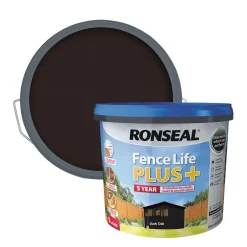 Alternative view of Ronseal Fence Life Plus Shed & Fence Treatment Dark Oak 9Ltr