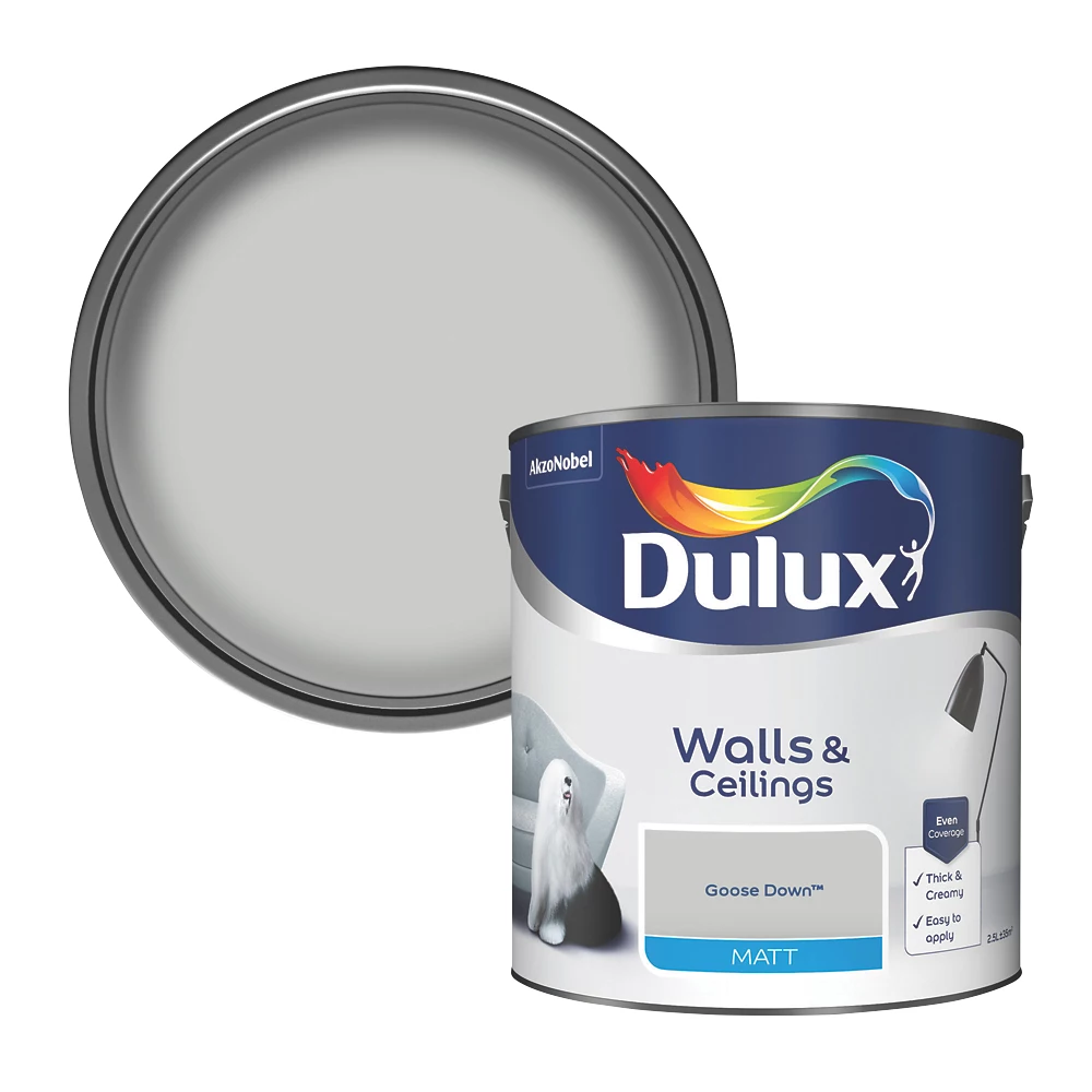 Dulux Matt Goose Down Emulsion Paint 2.5Ltr 2 Dulux Matt Goose Down Emulsion Paint 2.5Ltr - Image 2