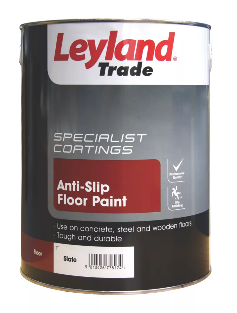 Leyland Trade Anti-Slip Floor Paint Slate 5Ltr 1 Leyland Trade Anti-Slip Floor Paint Slate 5Ltr