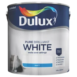 Dulux Matt Pure Brilliant White Emulsion Paint 2.5Ltr