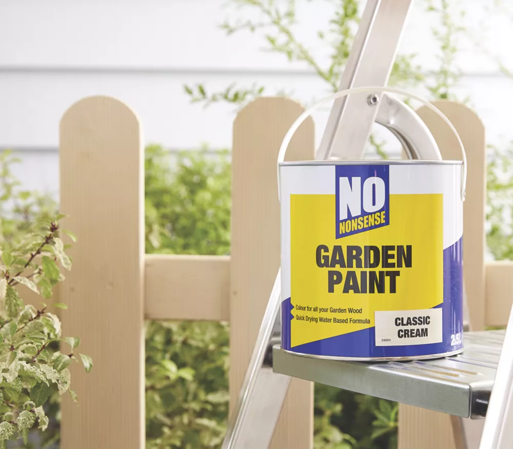 No Nonsense Garden Colour Wood Paint Semi-Matt Classic Cream 2.5Ltr 3 No Nonsense Garden Colour Wood Paint Semi-Matt Classic Cream 2.5Ltr - Image 3