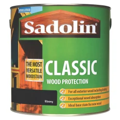 Sadolin Classic Woodstain Matt Ebony 2.5Ltr